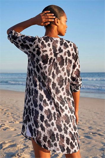 Animal Print Longline Blouse 10238719
