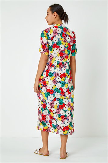Bold Floral Shirt Dress 14119778