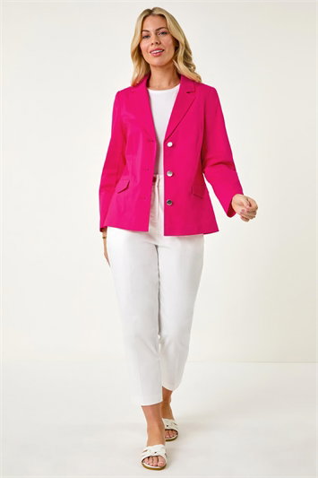 Petite Collar & Revere Stretch Blazer 15035872