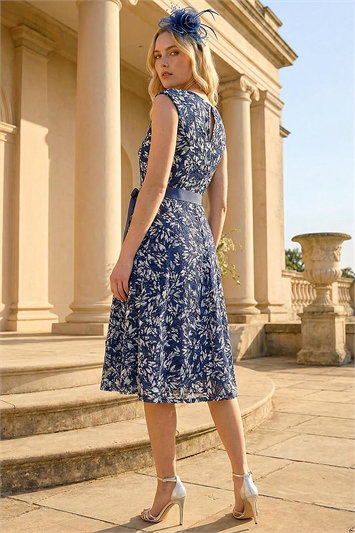 Heart Print Lace Stretch Dress 14831760
