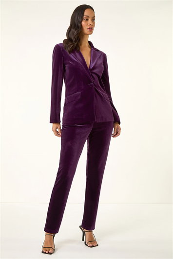 Dusk Velvet Single Breasted Blazer 15032476