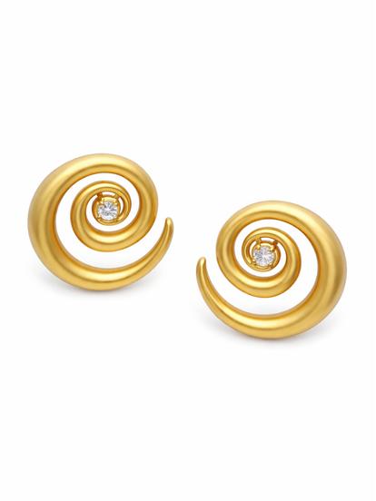 Metallic Spiral Stud Earrings