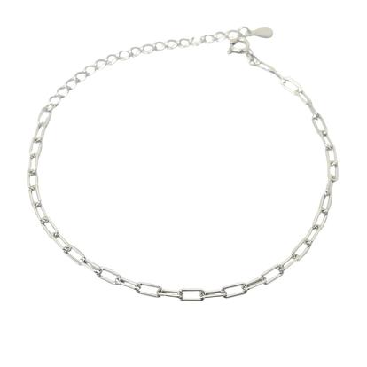 Metallic Silver Everyday Paperclip Chain Stacking Bracelet