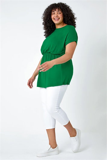 Curve Shirred Waist Tunic Top 19234734
