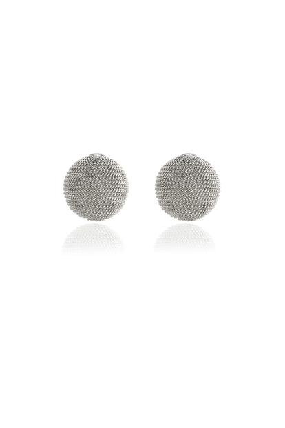 Metallic Cachet London Tyra Silver Clip On Earrings