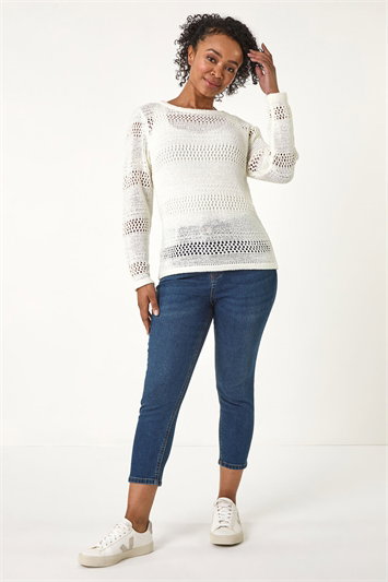 Petite Open Knit Jumper 16179494