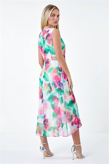 Petite Floral Midi Wrap Dress 14575672