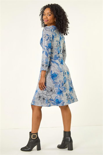 Petite Floral Twist Front Stretch Dress 14818309