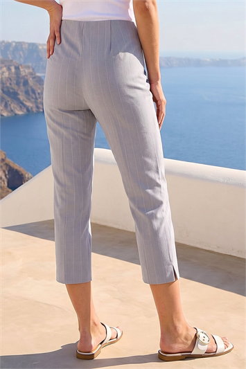 Petite Ponte Stripe Cropped Trouser 18106636