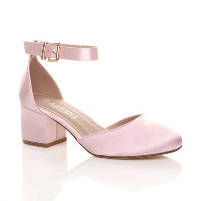 Mid Block Heel Ankle Strap 2 Part Heels M000033903