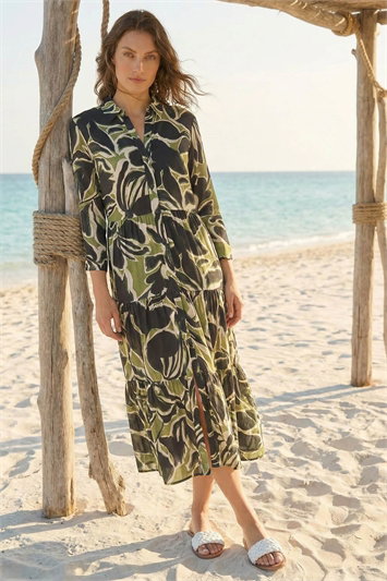 Petite Tiered Midi Dress 14898140