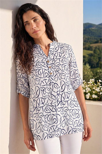 Multi Classic Swirl Button Top