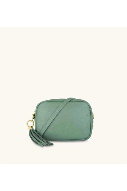 Multi The Tassel Pistachio Leather Crossbody Bag