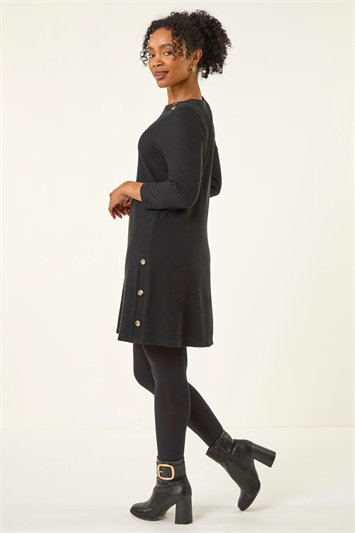 Petite Buttoned Stretch Dress 14806208