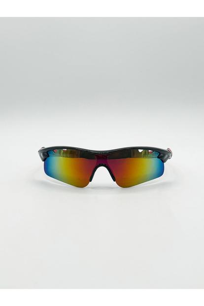 Black Sports Racer Sunglasses With Hard Case
