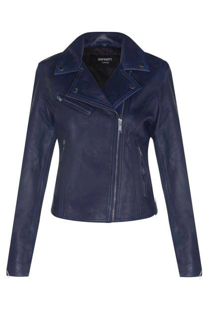 Black Leather Brando Biker Jacket -Loughton