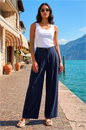 Fluid Tie Waist Smart Trouser