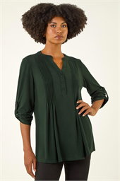 Pintuck Jersey Stretch Top