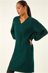 Petite Cable Knit Shift Dress