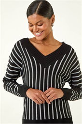 Metallic Stripe Knit Jumper