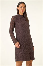 Dusk Baroque Lace Shift Dress