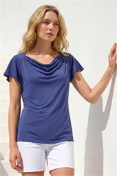 Cowl Neck Stretch Top