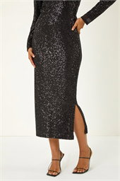 Dusk Sequin Pencil Skirt