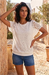 Lace Bubble Hem Top
