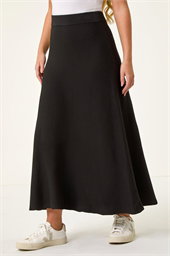 Petite Stretch Knitted Midi Skirt