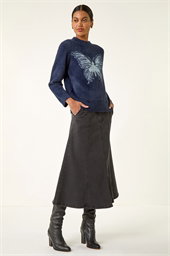 Butterfly Crew Neck Knit Jumper