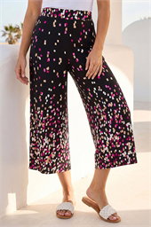 Border Print Culotte Trouser