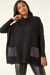 Sparkle Pocket Poncho Jumper