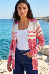 Colour Block Spacedye Knit Cardigan