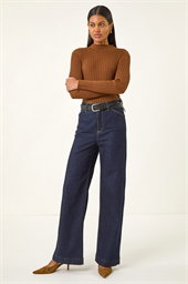 Ribbed Detail Knitted Jumper