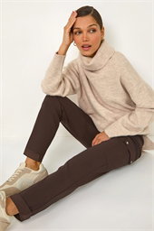 Turn Up Stretch Cargo Trousers