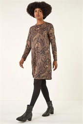 Paisley Pocket Swing Dress