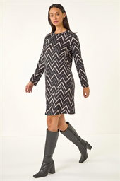 Dusk Stripe Swing Stretch Dress