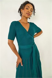 Petite Tie Waist Knitted Dress