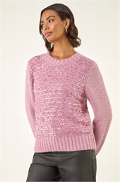Sparkly Crew Neck Knit Jumper
