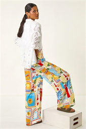 Sunshine Print Wide Leg Trouser