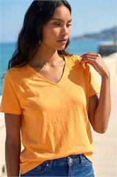 Shirred Shoulder T-Shirt