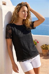 Floral Stretch Lace Top