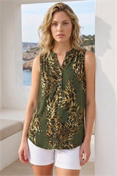 Leaf Print Vest Top