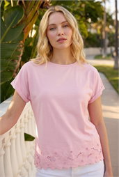 Cut Out Hem Stretch Top