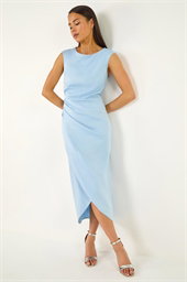 Petite Draped Midi Dress