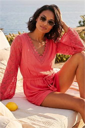 Dusk Crochet Sleeve Playsuit