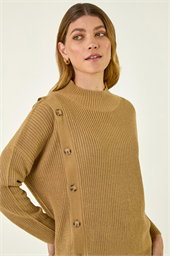 Side Buttoned Knit Jumper