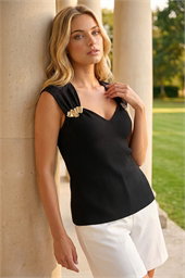 Dusk Hardware Trim Knit Top