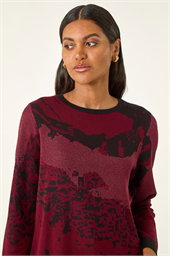 Sparkly Colour Block Knit Jumper