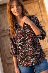 Abstract Puff Print Shirt